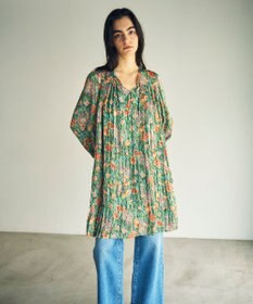 GRACE CONTINENTAL フラワープリントティアードミニワンピース