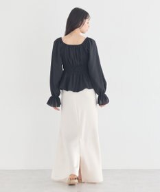 earth music&ecology バルーンヘムブラウス