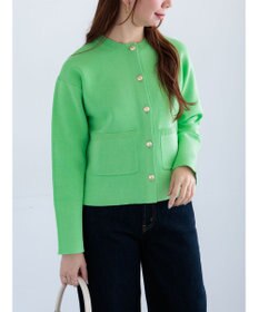 Te chichi ミラノリブポケットクルーカーディガン