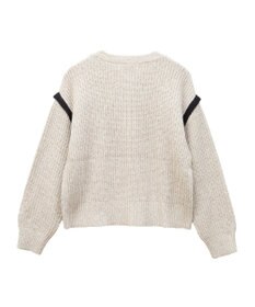 Green Parks Ｍｉｘ配色畦ニットプルオーバー