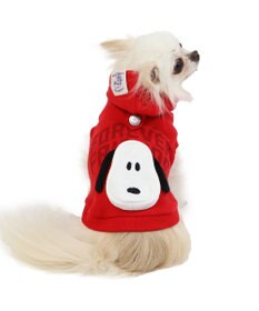 PET PARADISE スヌーピー ずっ友 お揃い パーカー 《レッド》 小型犬