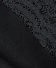 自由区 【洗える】クレープストレッチレースコンビ ニット