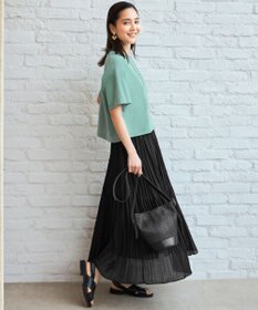 自由区 【接触冷感・洗える】ハンドワッシャープリーツ スカート