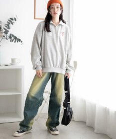 WEGO ハーフジップBIGスウェット