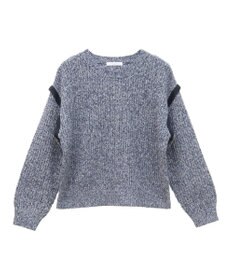 Green Parks Ｍｉｘ配色畦ニットプルオーバー