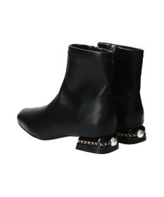 Bridget Birkin 【Bridget Birkin】パールチェーンヒールストレッチショートブーツ
