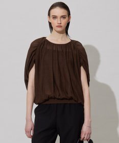 ICB L 【洗える】アセテートペーパーハイゲージ プルオーバーニット