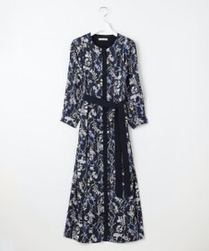 自由区 S 【WEB&一部店舗限定】ハーバルフロープリント8分袖 ワンピース