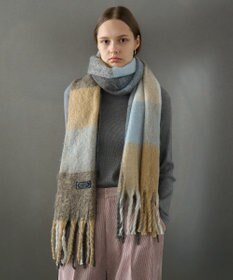 AMERICAN HOLIC シャギーチェックＢＩＧマフラー