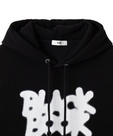 WEGO 【ユニセックス着用ITEM/裏起毛/SMLサイズ展開】リラックスフィットスプレーグラフィックパーカー