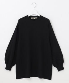 自由区 【洗える】レーヨンポリエステルスムース チュニック丈ニット