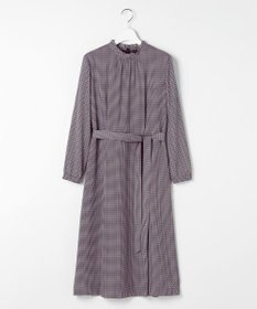 J.PRESS LADIES L デシンハウンドトゥースプリント ワンピース