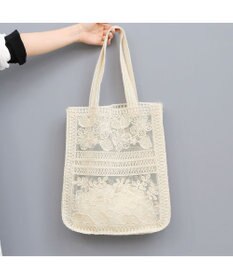 UNBILLION カシュカシュ cachecache / レース縦型トートバッグ