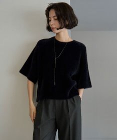 UNFILO L ナイロンシャギー  ハーフスリーブ プルオーバー