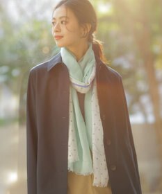 J.PRESS LADIES プリント ストール サックス系