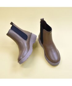 ing <ing>【WEB限定】【3E】【サスティナブルシリーズ】厚底サイドゴアショートブーツ