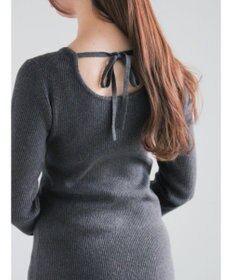 Te chichi 【宮本茉由着用】リブニットドッキングアシメワンピース