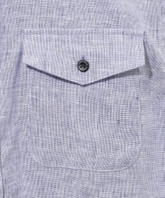 JOSEPH ABBOUD 【キングサイズ・麻100％・軽い・涼しい】 モイスチャーリネンバンドカラーシャツ