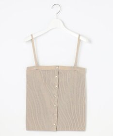 自由区 【洗える】ドライコットンハイゲージニット ビスチェ