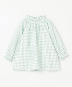 組曲 KIDS 【80-100㎝】シャーリングチェック トップス