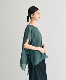 YECCA VECCA サイドリボンシアーレイヤードプルオーバー