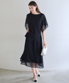23区 S 【APPLAUDIR】シフォンジョーゼット コンビドレス