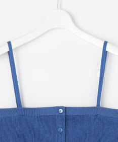 自由区 【洗える】ドライコットンハイゲージニット ビスチェ