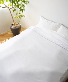京和晒綿紗 ガーゼ掛布団カバー 白２重合わせ ダブルサイズ(190×210)