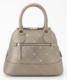 LA BAGAGERIE ラインストーンリベット　カウレザー2wayハンドバッグ