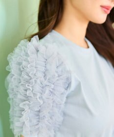 Feroux チュールスリーブ Tシャツ