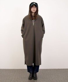J.PRESS YORK STREET 【WOMEN】ウールライクジャージー フーデットロング ワンピース