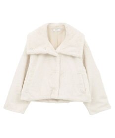 earth music&ecology ファーショートブルゾン