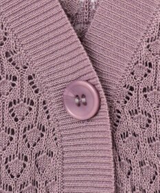 Feroux 【洗える】透かし編み カーディガン