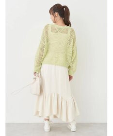 earth music&ecology スパンコールショートゆるニット