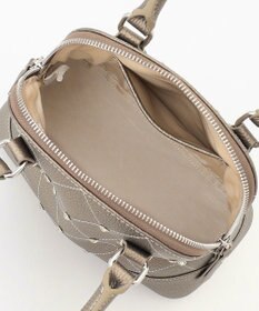 LA BAGAGERIE ラインストーンリベット　カウレザー2wayハンドバッグ