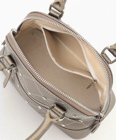 LA BAGAGERIE ラインストーンリベット　カウレザー2wayハンドバッグ