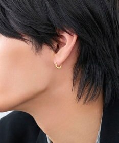 Phoebe 【金属アレルギー対応】ワンタッチメタルフープミニペアピアス  ゴールド/BOX付き