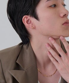 Phoebe 【金属アレルギー対応】ワンタッチメタルフープミニペアピアス  ゴールド/BOX付き