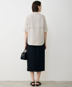 ICB L 【先行予約・WEB限定カラーあり】 FluidBackSatin バンドカラーシャツ