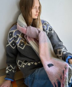 AMERICAN HOLIC シャギーチェックＢＩＧマフラー