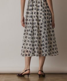 GRACE CONTINENTAL ドローイングプリントワンピース