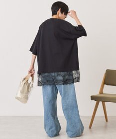 AMERICAN HOLIC カレッジロゴレースドッキングＴシャツ