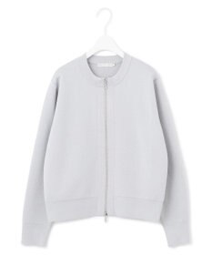 ICB L 【洗える】コットンポリエステルスムース ニットブルゾン