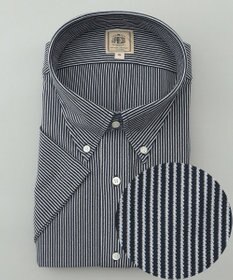 J.PRESS MEN 【KING SIZE】【夏に嬉しい高機能】カノコインレイマイクロストライプパッチポケット シャツ/B.D.