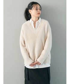 AMERICAN HOLIC モールヤーン片畦Ｖネックニットプルオーバー