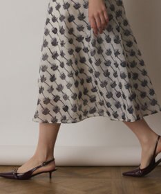 GRACE CONTINENTAL ドローイングプリントワンピース