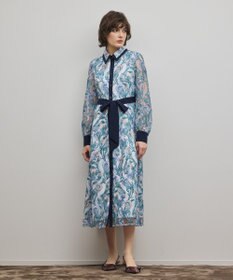 GRACE CONTINENTAL マルチフラワー刺繍フレアワンピース