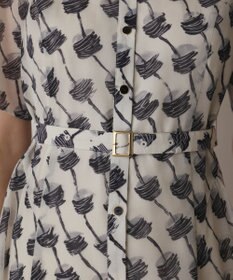 GRACE CONTINENTAL ドローイングプリントワンピース