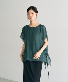 YECCA VECCA サイドリボンシアーレイヤードプルオーバー