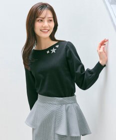 Feroux ブローチデザインニット プルオーバー